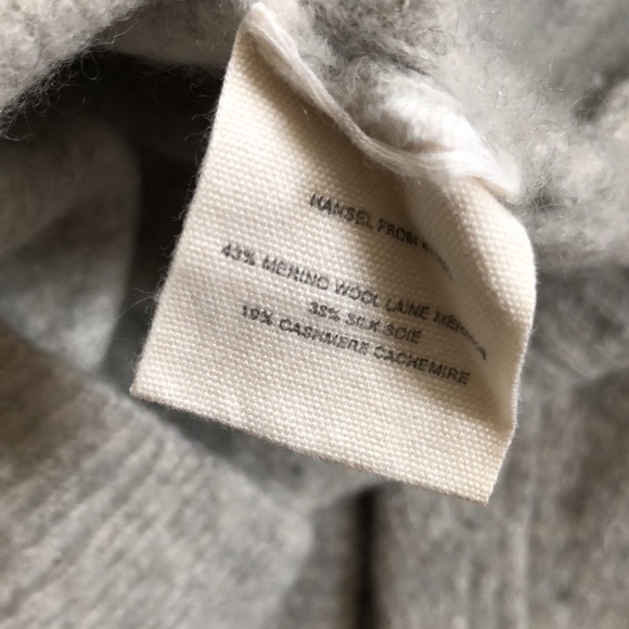 Hansel from Basel Gray Wool Silk Cardigan Cashmere - Picture 7 of 9